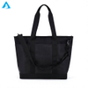 Bolso de mano 2 en 1 de gran capacidad con correa de hombro desmontable, bolso negro mate de PU impermeable para gimnasio, oficina, viajes, mujeres y hombres