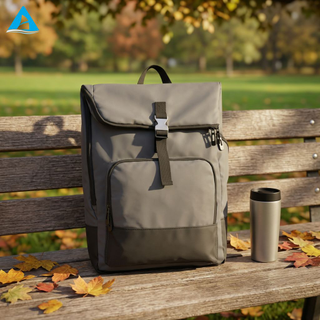 Mochila de negocios Unisex de gama alta, bolso de lona de gran capacidad, cremallera de poliéster resistente al agua, ordenador Simple de alta calidad