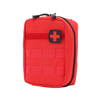 Bolsa médica Molle táctica de alta calidad, estuche para botiquín de primeros auxilios, bolsa para traumatismos IFAK de poliéster, parche cruzado, cremallera doble de liberación rápida
