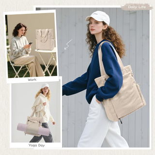 Mochila convertible 3 en 1 para yoga, portátil de 15,6 pulgadas, bolsa de viaje de negocios, bolsa de gimnasio resistente al agua para mujer