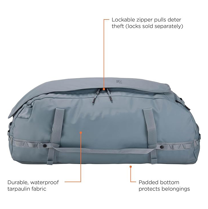 Bolsa de lona 2 en 1 impermeable portátil BSCI, mochila de viaje deportiva al aire libre de gran capacidad con logotipo impreso personalizado para hombres y mujeres