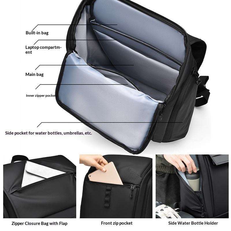 Mochila Oxford impermeable personalizada para ordenador portátil de 15,6 pulgadas, mochila de viaje de moda Unisex de negocios de estilo premium informal 
