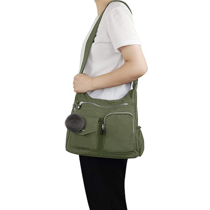 Venta al por mayor, bolso cruzado Simple impermeable, bolso de mano informal ligero con bolsillo RFID antirrobo, bolsos y bolso de viaje