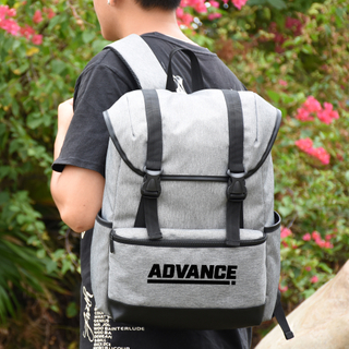 Mochila para ordenador portátil de 17 pulgadas con logotipo personalizado, bolsa de viaje de negocios para hombre, mochila informal de poliéster con cierre de solapa