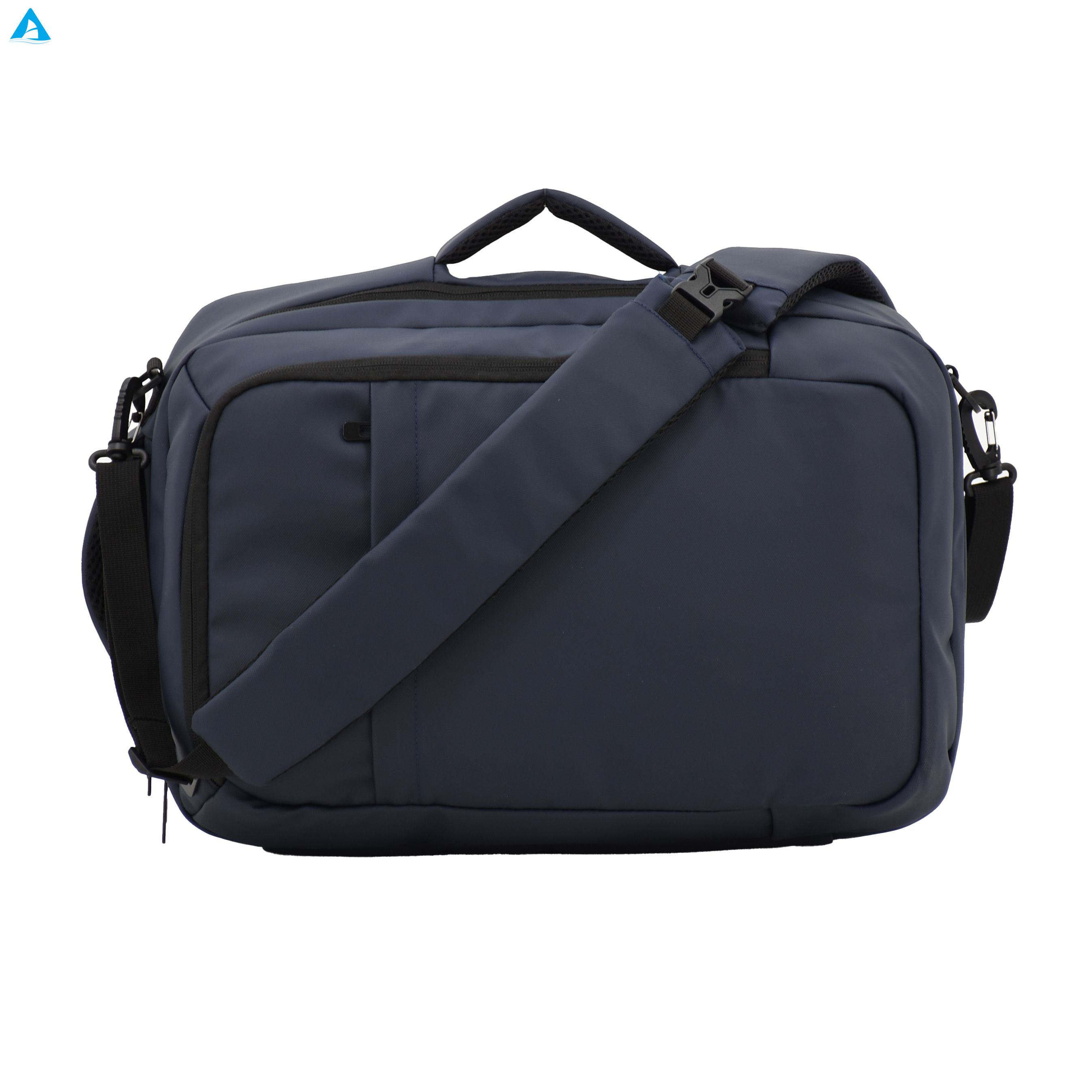 Mochila con marco interno impermeable unisex con logotipo personalizado de fábrica, bolsa para portátil transfronteriza negra con forro de poliéster