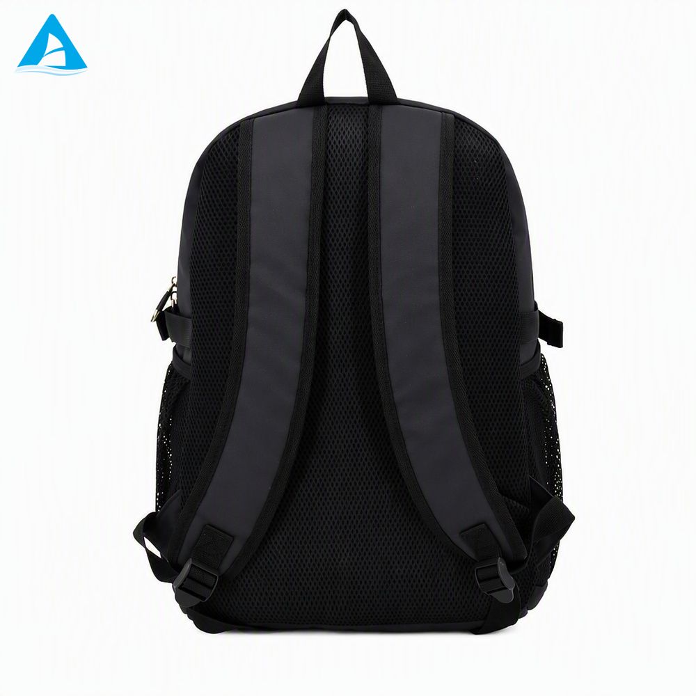 Mochila al aire libre de PU duradera personalizada, adorno reflectante, mochila deportiva resistente al agua para ordenador portátil, cordón elástico para senderismo y viajes, venta al por mayor