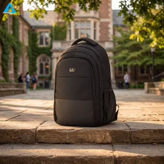Mochila clásica negra para ordenador portátil de 14 pulgadas, bolso de oficina de negocios de nailon duradero con 3 compartimentos y bolsillos para botellas para viajes escolares para hombres