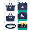Venta al por mayor, bolso de mano plegable personalizado de 20L, bolso de hombro ligero y resistente al agua de Color sólido para las compras diarias de las mujeres