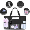 Bolsa de almacenamiento de playa impermeable de gran capacidad con logotipo personalizado y 8 bolsillos exteriores de malla para uso en bebés y maternidad