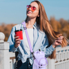 Bolso cruzado portátil personalizado para botella de agua con cordón, bolso ligero con aislamiento para taza de agua, con múltiples bolsillos de almacenamiento