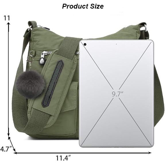 Venta al por mayor, bolso cruzado Simple impermeable, bolso de mano informal ligero con bolsillo RFID antirrobo, bolsos y bolso de viaje