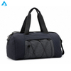 Bolsa de lona para gimnasio, color azul marino, con compartimento para zapatos, bolsa de viaje de fin de semana de nailon resistente al agua con correa desmontable para hombres y mujeres