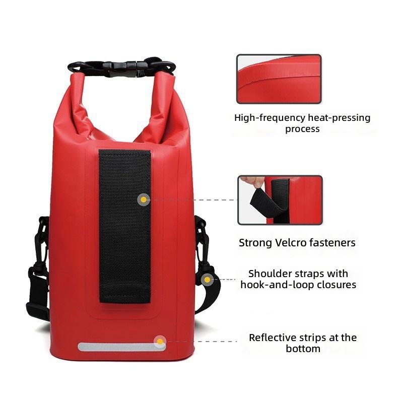 Botiquín de primeros auxilios impermeable, bolsa seca enrollable de PVC, bolsa de emergencia médica con ventana Visual transparente, tiras reflectantes para exteriores