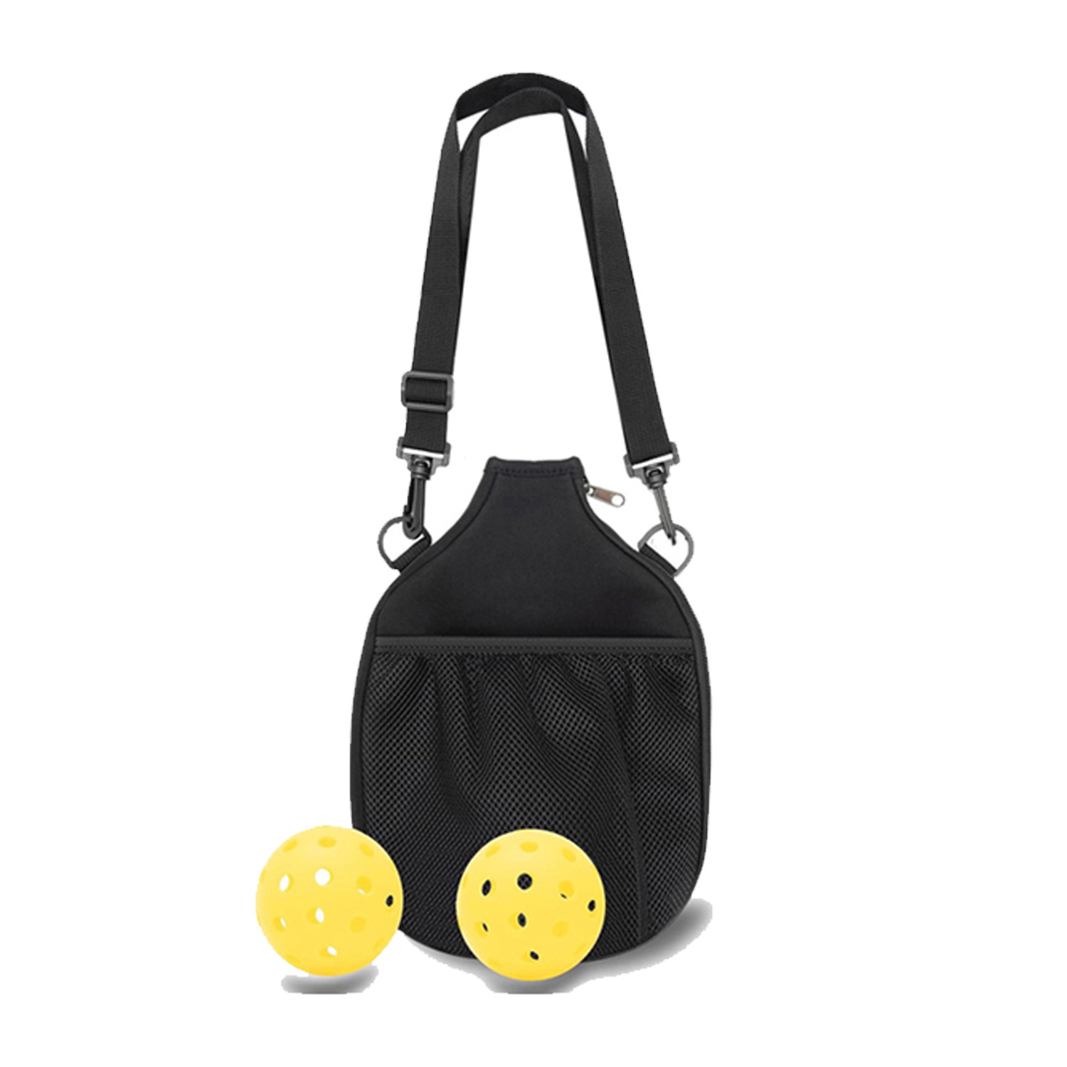 Pickleball Paddle Bag Mochila de neopreno con bolsillo de malla, correa ajustable para hombres y mujeres, deportes al aire libre