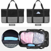 Bolsa de almacenamiento de playa impermeable de gran capacidad con logotipo personalizado y 8 bolsillos exteriores de malla para uso en bebés y maternidad