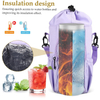 Bolso cruzado portátil personalizado para botella de agua con cordón, bolso ligero con aislamiento para taza de agua, con múltiples bolsillos de almacenamiento