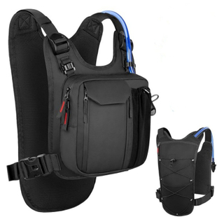 Chaleco táctico para correr para hombre con vejiga de hidratación ligera impermeable correas de mochila ajustables bolsa de agua reflectante