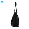 Bolso de mano 2 en 1 de gran capacidad con correa de hombro desmontable, bolso negro mate de PU impermeable para gimnasio, oficina, viajes, mujeres y hombres