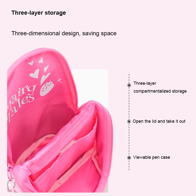 Estuche de lápices para estudiantes de gran capacidad, creativo, nuevo estilo, caja de papelería multifuncional con dibujos animados, bolso bonito para bolígrafos para niños y niñas 