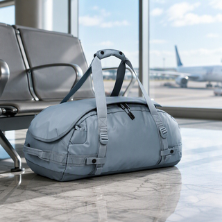 Bolsa de lona 2 en 1 impermeable portátil BSCI, mochila de viaje deportiva al aire libre de gran capacidad con logotipo impreso personalizado para hombres y mujeres