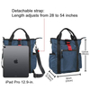 Bolso de mano de viaje para ordenador portátil, impermeable, personalizado, bolso de hombro tipo bandolera para tableta de 15,6 pulgadas con correa ajustable desmontable para hombres y mujeres