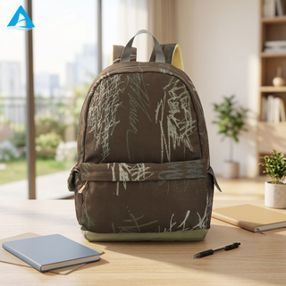 Mochila escolar de gran capacidad, moderna, superventas, diseño de patrón ligero, cierre de cremallera para adolescentes, estudiantes, venta al por mayor